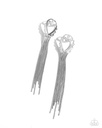 Statement Long Post Earrings with Crystal Fringe - Elongated Effervescence