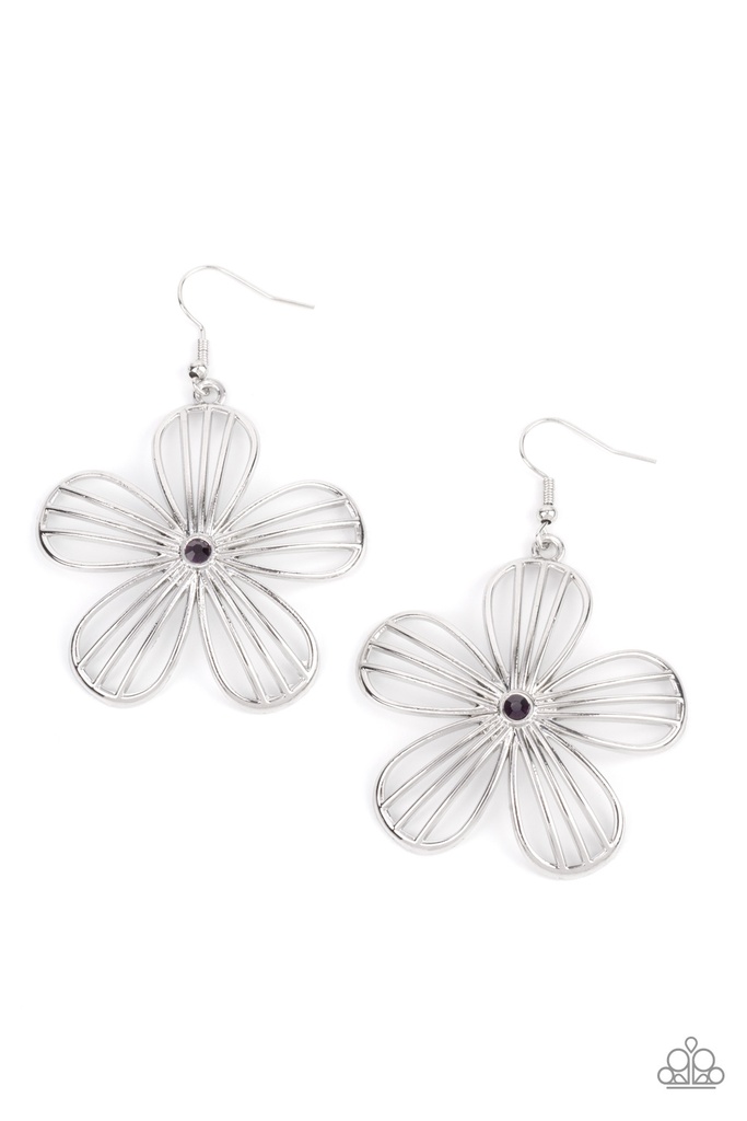 Purple Silver Earrings - Meadow Musical