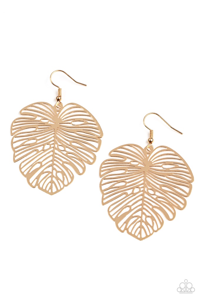 Leaf Earrings in Gold - Palm Palmistry