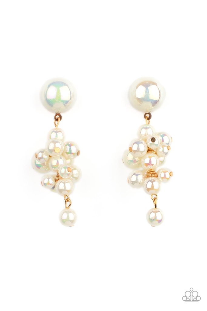 Iridescent Pearl Earrings with Gold Post - Don't Rock The YACHT