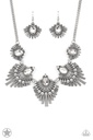 Miss YOU-niverse - Silver and Crystals Statement Necklace