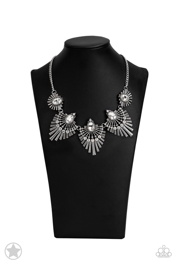 Miss YOU-niverse - Silver and Crystals Statement Necklace