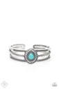 Turquoise Cuff Bracelet Silver and Stone Jewelry - Elemental Escape
