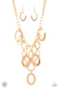 Statement Necklace with Gold Links - A Golden Spell