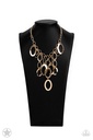 Statement Necklace with Gold Links - A Golden Spell