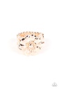Flower Ring in Rose Gold with Stretch Ring Band- Floral Farmstead