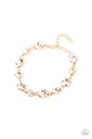 Gold Bracelet with Crystals and Clasp - Bippity Boppity BLING