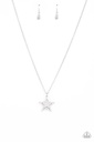 Star Necklace with Crystals and Star Pendant in Silver - American Anthem
