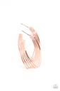 Rose Gold Earrings Small Hoops - Industrial Illusion