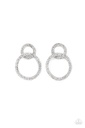 Earrings for Wedding Crystal Circles on Silver Post - Intensely Icy