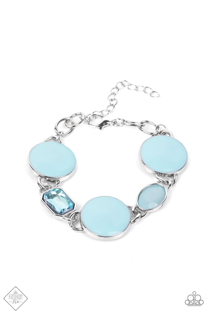 Enamel Jewelry Set with Crystals - Fashion Fix - Pastel Blue Dazzle