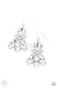 White and Silver Rhinestone Earrings - To Have and to SPARKLE