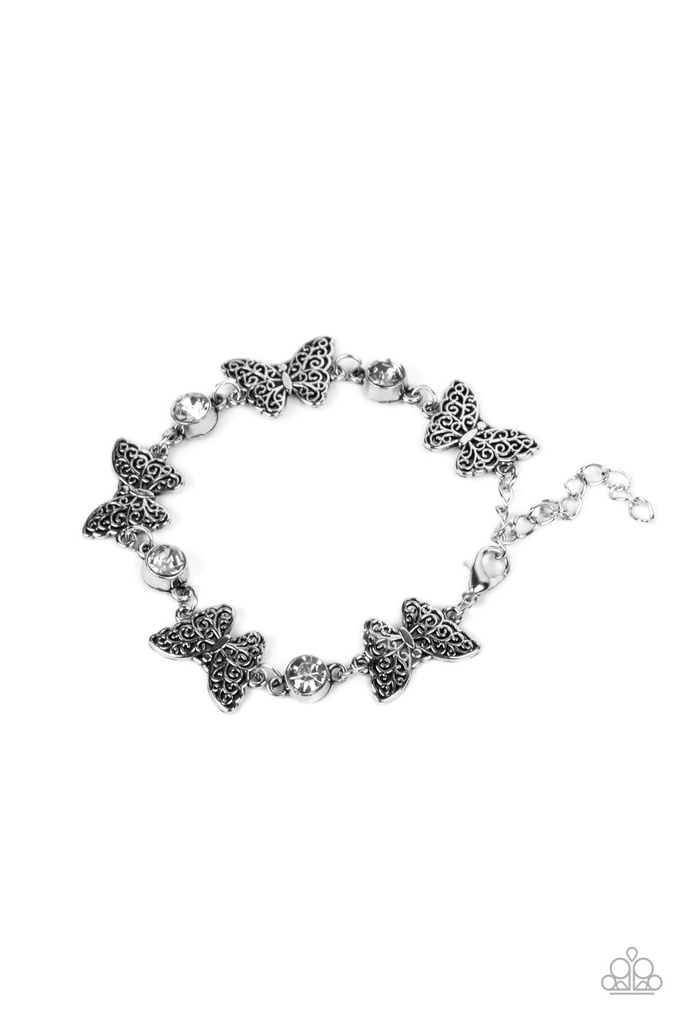 Butterfly Clasp Bracelet in Silver - Has a WING to It