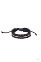 Leather Bracelet Urban with Crystals - Brown - Pretty, Pretty PLEATS