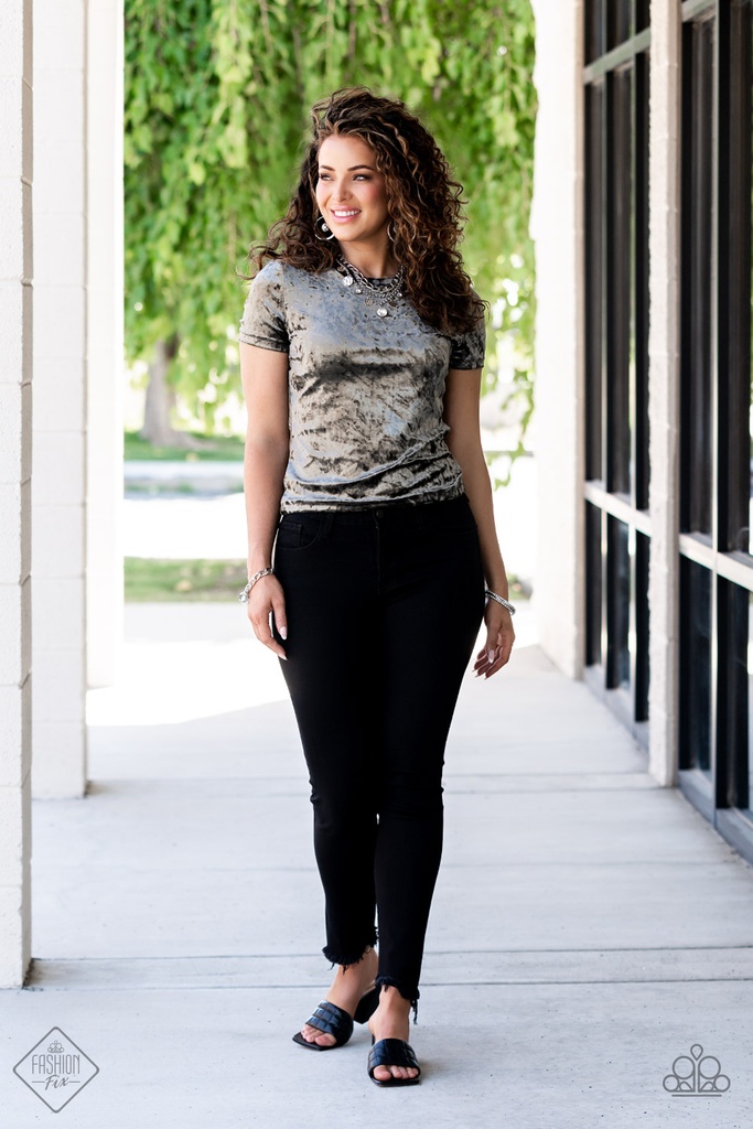 Thick Chain Layered Coins in Silver Jewelry Set - Fashion Fix - Industrial Roar Set