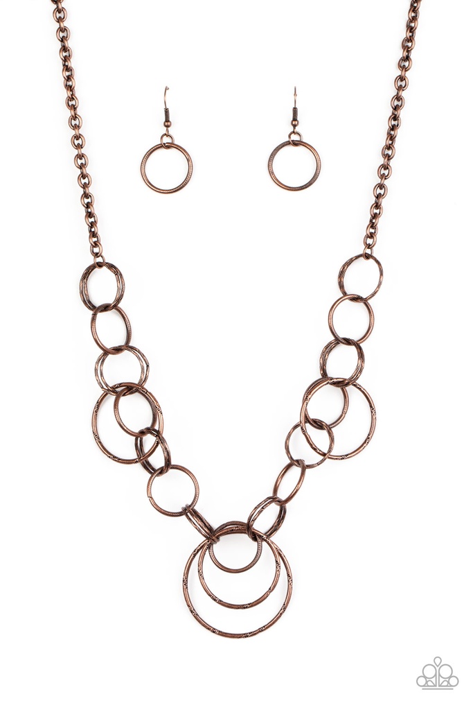 Ringing Relic - Copper Rings Short Necklace