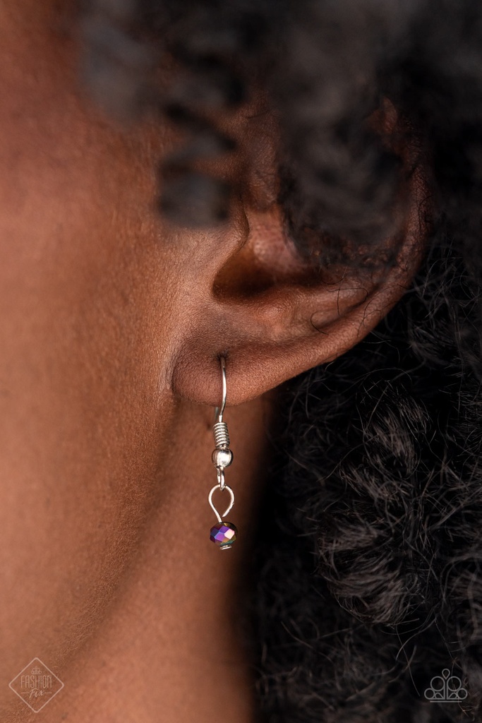 Layered Necklace Stars Pendant with Beads in Oil Spill Jewelry - Stunning Supernova