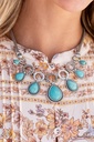 Turquoise Jewelry Set Silver Teardrop  - Fashion Fix - River Treasure