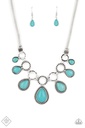 Turquoise Jewelry Set Silver Teardrop  - Fashion Fix - River Treasure