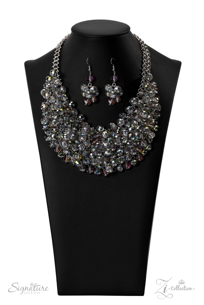 Statement Necklace Beaded Iridescent Crystal Jewelry - The Tanger