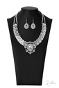 Statement Necklace Curved Bar with Crystals - Exquisite