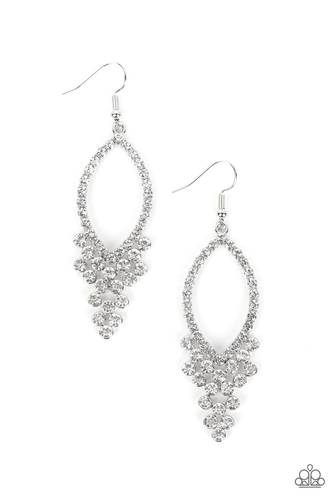 Crystal Earrings Silver Dangle with Crystals - GLOWING off the Deep End