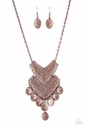 Tribal Necklace in Chevron Copper - Keys to the ANIMAL Kingdom