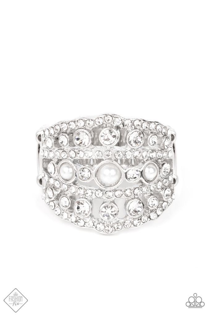 Chunky Pearl Jewelry Set with Crystals - Fashion Fix - Nautical