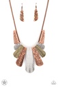 Statement Necklace with Snake Chain Mixed Metal Jewelry - Untamed