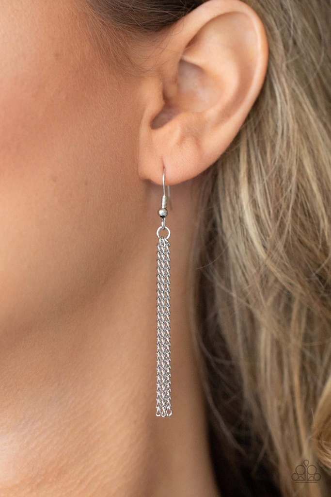 Pendant Necklace with Green Glitter Cork in Silver  - One Night In Casablanca