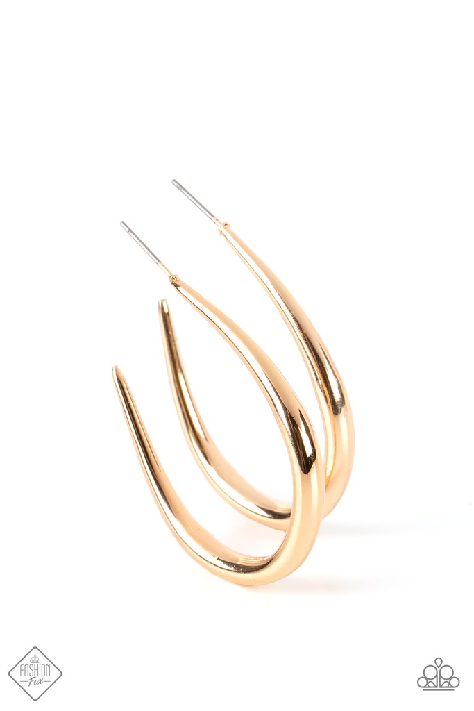 Gold Hoops Open Earrings  - CURVE Your Appetite