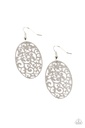 Everyday Earrings Oval Filigree in Silver Dangle - Secret Orchards