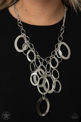 Statement Necklace with Silver Links - A Silver Spell