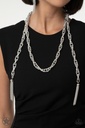 Metal Scarf Necklace in Silver - SCARFed for Attention