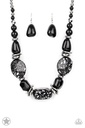 Chunky Black Bead Necklace - In Good Glazes