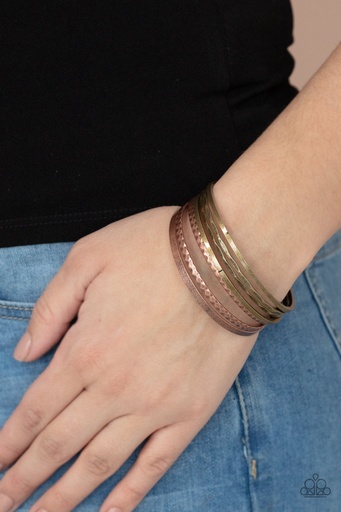 Bracelet Set of Brass and Copper Bangles Mixed Metal Jewelry - How Do You Stack Up?