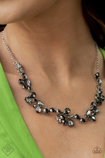 Elegant Hematite Necklace with Silver Chain - Welcome to the Ice Age