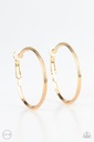 Gold Clip-On Hoop Earrings - City Classic