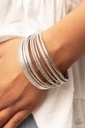 Silver Bangle Bracelet Set - Circlet Circus