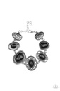 Black Stone Bracelet and Silver Chain Clasp - Taos Trendsetter