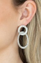 Earrings for Wedding Crystal Circles on Silver Post - Intensely Icy
