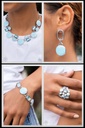 Enamel Jewelry Set with Crystals - Fashion Fix - Pastel Blue Dazzle