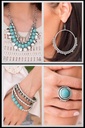 Jewelry Set with Turquoise in Silver - Fashion Fix - Wild