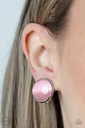 Clip on Earrings Pink Moonstone - Cool Pools