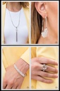 Silver Jewelry Set with Crystals and Clear Beads - Fashion Fix - Bubble