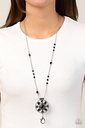 Black Beads Tribal Medallion Lanyard Necklace - Sierra Showroom