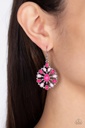 Pink Earrings Teardrop in Silver Dangle - Lively Luncheon