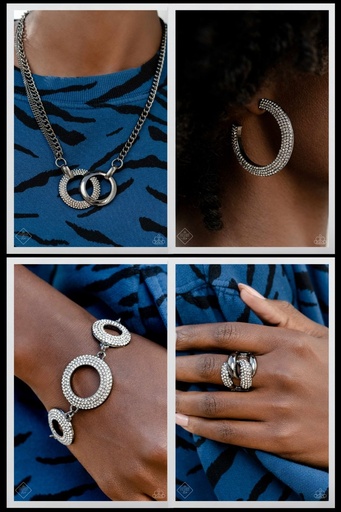 Fashion Jewelry Set Black Gunmetal and Crystals - Fashion Fix - Dazzling Hot