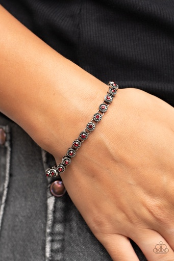 Delicate Red Crystal Bracelet Clasp - Charm School Shimmer