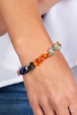 Southwestern Bracelet Stretch in Multi Color Stones - Pebbled Plains